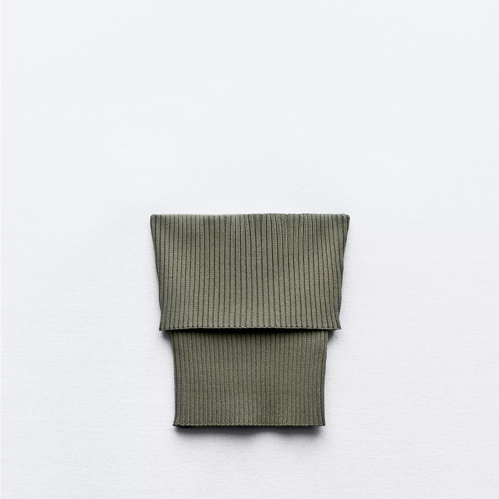 Zara Rib Knit Bandeau Top